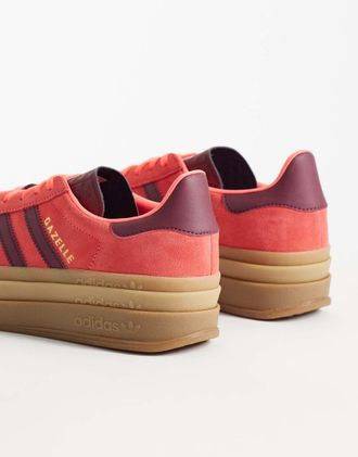 adidas Originals Gazelle Bold - Sneakers bordeaux e rosa-Rosso