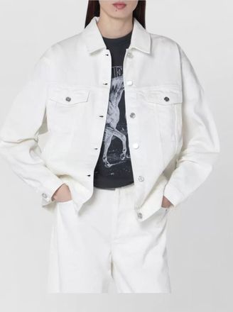 Anine Bing collared jacket chest pockets long sleeves