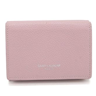 Saint Laurent Pink Leather Wallet (Tri-Fold) (Pre-Owned)