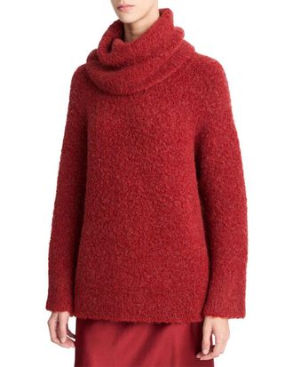 Vince Boucle Turtleneck Wool & Alpaca-Blend Tunic