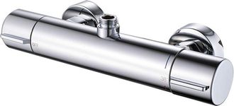 OEM Mezclador Termost&aacute;tico De Ducha En Negro Y Lat&oacute;n, Grifo De Ba&ntilde;era Con Cierre De Seguridad Termost&aacute;tico A 38 &deg;c, Grifo De Ducha Mural Con 2 Salidas, Co
