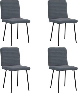 vidaXL Vidaxl - Sillas De Comedor 4 Unidades Terciopelo Gris Oscuro