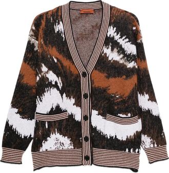 Missoni Zwarte Maxi Cardigan Sweater - Dames - Vesten - Veelkleurig - M - Truien & Vesten