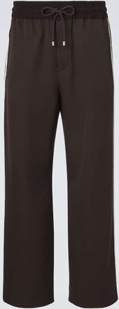Loewe Pantaloni a gamba larga in gabardine di lana