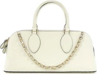Valentino Pre-owned Handbags, female, Beige, Size: ONE SIZE Pre-owned Leather Handbag