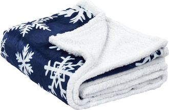 Beliani Blanket ANISE 150 x 200 cm Dark Blue