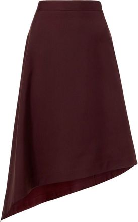 Bottega Veneta Womens Aubergine Clothing Skirts - Dark Red Cotton - Size EU 36 (Womens)