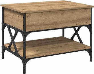 vidaXL Mesa De Caf&eacute; Roble Artesanal 70x50x50cm Madera Contrachapada Vidaxl