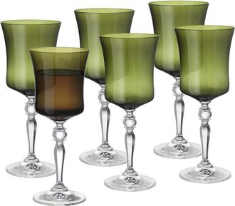 Barski Set Of 6 Stem Wine Glasses