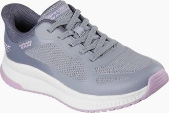 Skechers Womens Skechers BOBS Squad 4 Staple Look Womens Grey/Multi Trainers - Size: 5