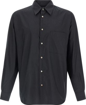Christophe Lemaire Grey Cotton Silk Shirt