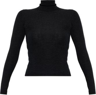 Max Mara Cavallo Wolle Coltrui - Dames - Coltruien - Zwart - L - Wol - Truien & Vesten