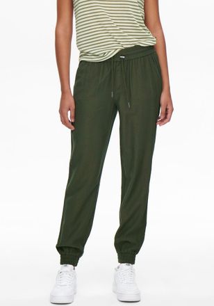 Only Jogger Pants ONLY ONLKELDA-EMERY MW PULL-UP PANTS, Damen, Gr. 34, L&auml;nge 32, grape leaf, Web, Obermaterial: 92% Viskose, 8% Polyester, normal, Hosen Jo