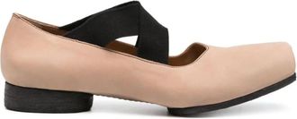 Uma Wang UMA Wang, Schoenen, Dames, Roze, 39 EU, Leer, Groene Asymmetrische Teen Ballet Flats