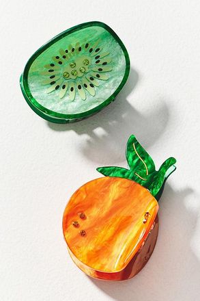 Frasier Sterling Fruit Claw Clips, Set of 2