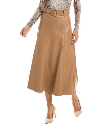 Stella + Lorenzo Belted A-Line Skirt