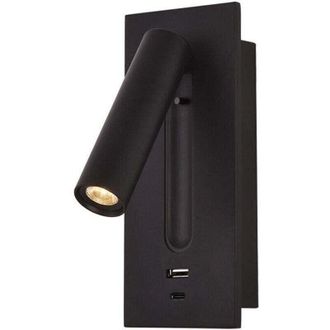 OEM Liseuse Led - Applique Murale Rotative 350&deg; Horizontal 90&deg; Vertical - 3 W 3000 K - Negro - 1 Unidad