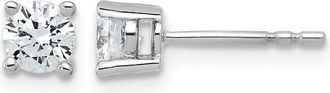 Diamond2Deal 14k Yellow Gold 3/4 ct Round Lab Grown Diamond Stud Earrings VS Clarity, G-H Color