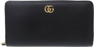 Gucci Black Leather Long Wallet (Bi-Fold) (Pre-Owned)