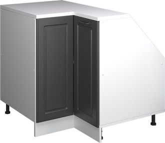 Vicco Armario Para Techo Inclinado Armario De Esquina Rion, Antracita Casa De Campo, 75.6 X 81.6 Cm Con 1 Puerta, Carcasa Del Armario 60 Cm De Profundidad, 
