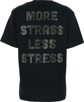 Pinko Womens T-Shirt Crew Neck Black Cotton T-Shirts & Jerseys