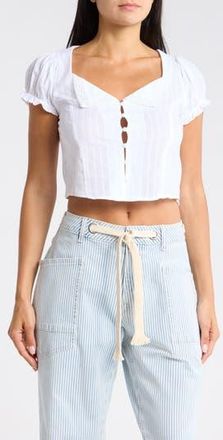 Vigoss Textured Collar Top in White at Nordstrom Rack, Size X-Large