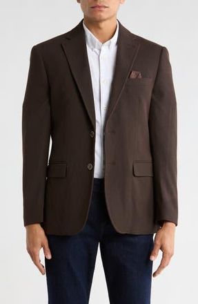 Lucky Brand Rib Knit Blazer in Brown at Nordstrom Rack, Size 48Regular
