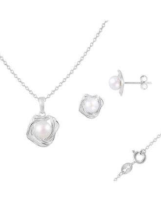 Splendid Pearls Silver 5-6Mm Pearl Set