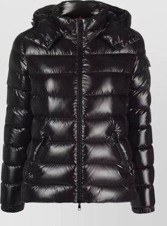 Moncler down hooded quilted short jacket