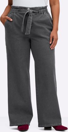 Sheego Bequeme Jeans SHEEGO, Damen, Gr. 40, Normalgr&ouml;ssen, anthrazit, grau, denim, 98% Baumwolle, 2% Elasthan, unifarben, lang, Jeans Bequeme Jeans