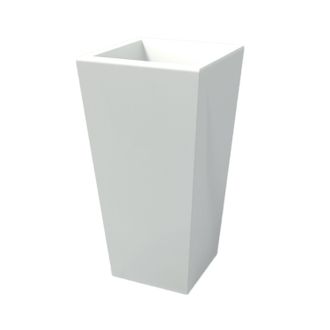 KLORIS Kloris - Maceta Moderna Rectangular De Resina Mod. Egizio Liscio H 105 Blanco