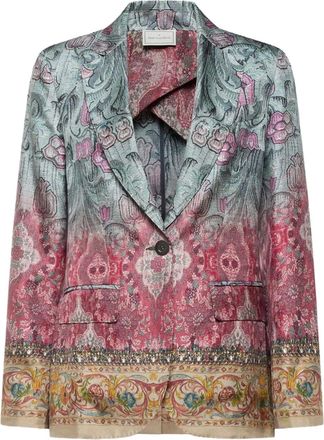 Pierre-Louis Mascia Blazer monopetto a fiori - Grigio