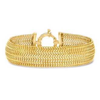 Ross-Simons 18kt Gold Over Sterling Mesh Bracelet