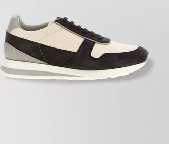 Brunello Cucinelli suede and leather sneakers with rubber sole