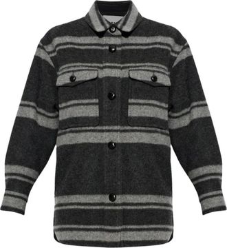 Isabel Marant Harveli Jas - Dames - Zomerjassen - Grijs - 4XS - Wol - Jassen