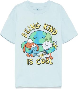 Stella McCartney cotton T-shirt - kids - Organic Cotton/Elastane/Cotton - 10 - Blue