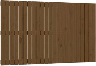 vidaXL Cabecero cama pared madera maciza pino marrón miel 147x3x90 cm Vidaxl
