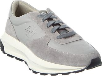 Reiss Unseen Footwear Trinity Stamp Leather & Suede Sneaker