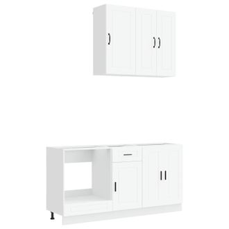 vidaXL Unidad De Cocina Porto 5 Uds. Blanco Madera De Ingenier&iacute;a Vidaxl