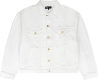 Purple White Jacquard Jacket