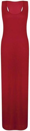 Generic Women Ladies Jersey Long Summer Vest Racer Muscle Back Maxi Dress Plus Size 8-26 (XXXL (24-26), Wine)