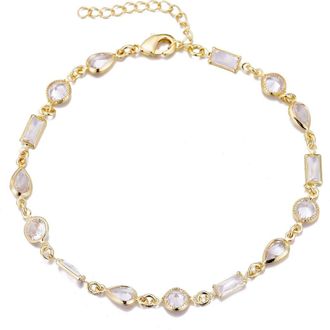 Adornia Mixed Shape Cubic Zirconia Bracelet in Gold at Nordstrom Rack