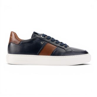 Infinity Leather Martinelli Blauwe Leren Sneakers Schoenen voor mannen - Hastings