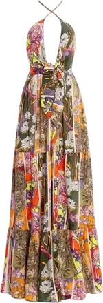 Agua Bendita Bloemige Fairy Jurk - Dames - Zomerkleedjes - Groen - L - Kleedjes