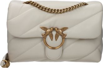 Pinko Pinko Crossbodytas Love Puff Damess Wit leer/zijde