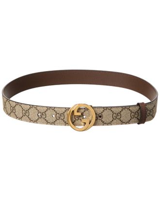 Gucci Blondie Gg Supreme Canvas & Leather Belt