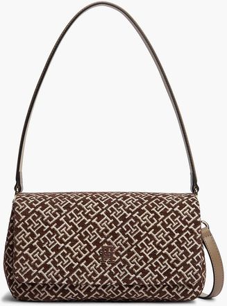 Tommy Hilfiger Womens Jacquard Monogram Crossbody Bag - Tundra Moss