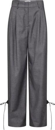 Co'Couture Liam CC Broeken - Dames - Wijde Broeken - Grijs - XL - Leer - Broeken