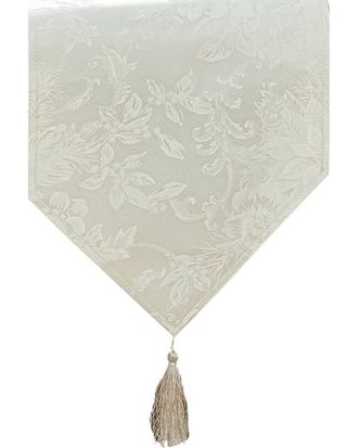 Elrene Poinsettia Elegance Jacquard Holiday Table Runner