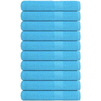 vidaXL Toallas De Sauna 10 Uds 100% Algod&oacute;n Turquesa 80x200 Cm 360 Gsm Vidaxl